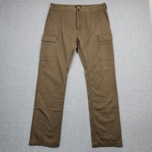 Loser Machine Cargo Pants Mens 34x32 Brown Canvas Baggy Skate Street Y2K